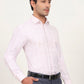 Pink & White Checked Regular Fit Formal Shirt | Greenfibre