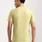 Lime Green Checked Slim Fit T-Shirt | Greenfibre