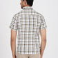 Green Checked Slim Fit Casual Shirt | Greenfibre