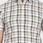 Green Checked Slim Fit Casual Shirt | Greenfibre