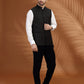 Black Printed Waist Coat | Greenfibre