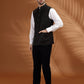 Black Printed Waist Coat | Greenfibre