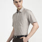 Brown Checked Regular Fit Formal Shirt | Greenfibre
