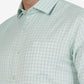 Green Checked Slim Fit Formal Shirt | Greenfibre