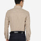 Khaki Checked Slim fit Formal Shirt | Greenfibre