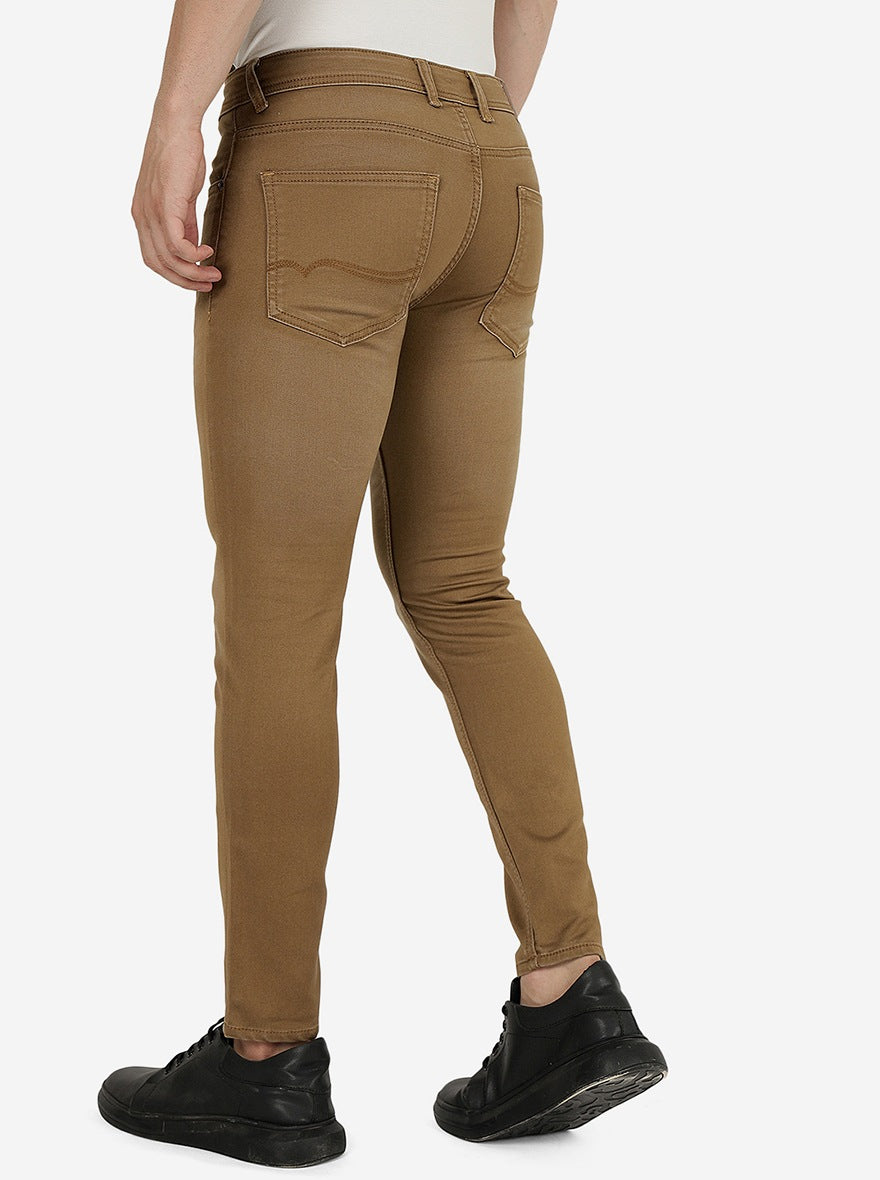 Khaki Washed Urban Fit Jeans | Greenfibre