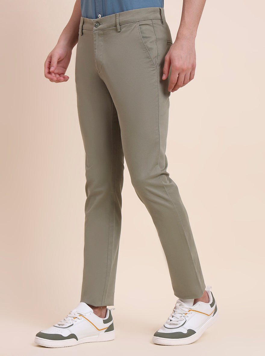 Pista Solid Super Slim Fit Casual Trouser | Greenfibre