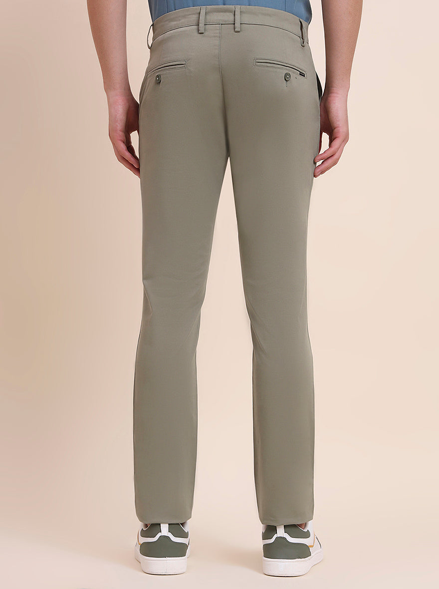 Pista Solid Super Slim Fit Casual Trouser | Greenfibre