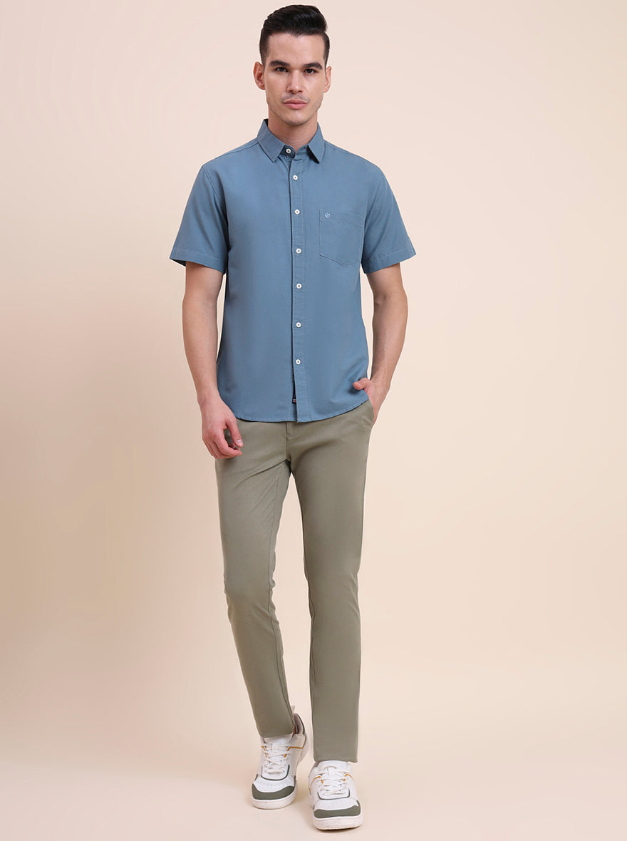 Pista Solid Super Slim Fit Casual Trouser | Greenfibre
