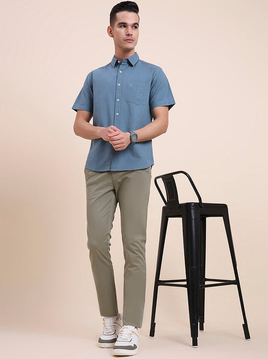 Pista Solid Super Slim Fit Casual Trouser | Greenfibre