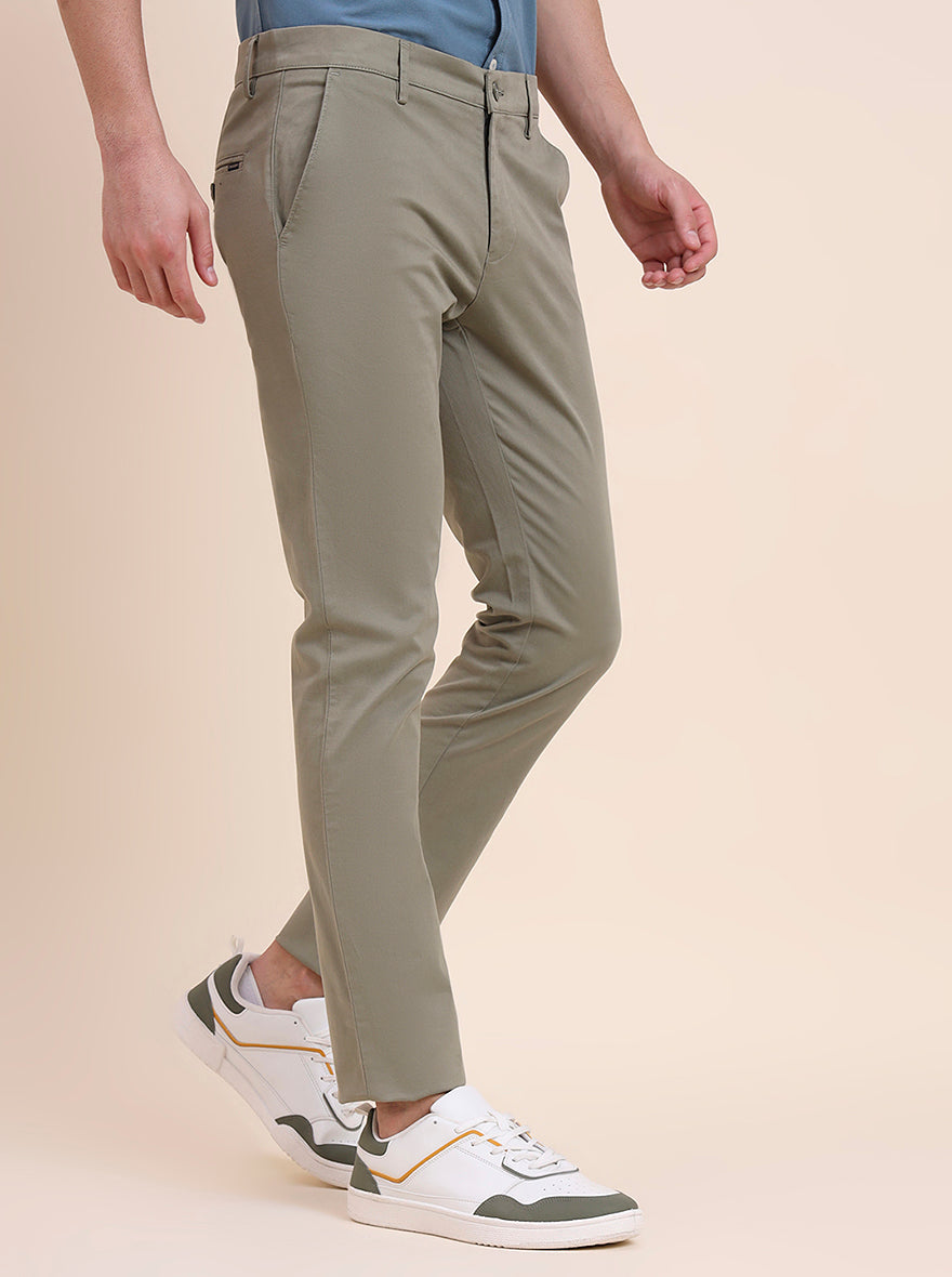 Pista Solid Super Slim Fit Casual Trouser | Greenfibre