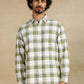 Green Checked Slim Fit Casual Shirt | Greenfibre
