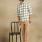 Green Checked Slim Fit Casual Shirt | Greenfibre