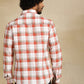 Red Checked Slim Fit Casual Shirt | Greenfibre