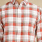 Red Checked Slim Fit Casual Shirt | Greenfibre