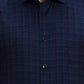 Blue Checked Regular Fit Formal Shirt | Greenfibre