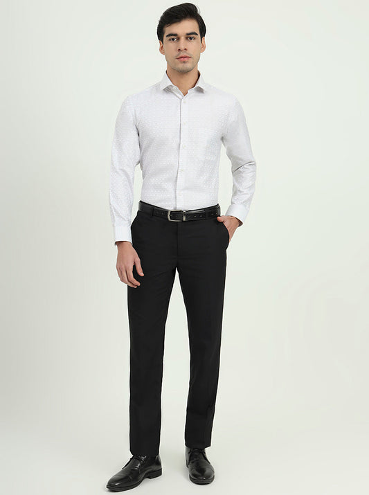 Grey Solid Slim Fit Formal Shirt | Greenfire