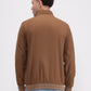 Khaki & Grey Solid Slim Fit Winter Jacket | Greenfibre