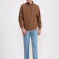 Khaki & Grey Solid Slim Fit Winter Jacket | Greenfibre