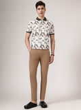 Brown Checked Super Slim Fit Casual Trouser | Greenfibre