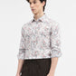White & Green Printed Slim Fit Casual Shirt | Greenfibre