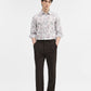 White & Green Printed Slim Fit Casual Shirt | Greenfibre