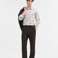 White & Green Printed Slim Fit Casual Shirt | Greenfibre