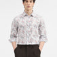 White & Green Printed Slim Fit Casual Shirt | Greenfibre