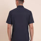 Charcoal Blue Solid Smart Fit Semi Casual Shirt | Greenfibre