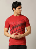 Red Printed Slim Fit T-Shirt | Jade Play