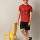 Red Printed Slim Fit T-Shirt | Jade Play