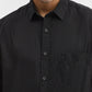 Black Solid Slim Fit Casual Shirt | Greenfibre