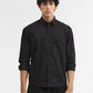 Black Solid Slim Fit Casual Shirt | Greenfibre