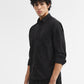 Black Solid Slim Fit Casual Shirt | Greenfibre