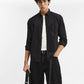 Black Solid Slim Fit Casual Shirt | Greenfibre