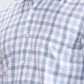 Blue Checked Smart Fit Semi Casual Shirt | Greenfibre
