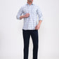 Blue Checked Smart Fit Semi Casual Shirt | Greenfibre