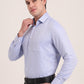Light Blue Solid Slim Fit Formal Shirt | Metal