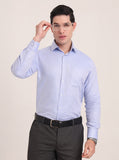 Light Blue Solid Slim Fit Formal Shirt | Metal