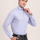 Light Blue Solid Slim Fit Formal Shirt | Metal