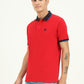 Blood Red Solid Slim Fit Polo T-Shirt | Greenfibre