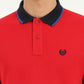 Blood Red Solid Slim Fit Polo T-Shirt | Greenfibre