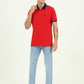 Blood Red Solid Slim Fit Polo T-Shirt | Greenfibre