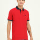 Blood Red Solid Slim Fit Polo T-Shirt | Greenfibre