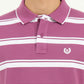 White & Lavender Striped Slim Fit Polo T-Shirt | Greenfibre