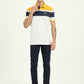 Grey & Mustard Striped Slim Fit Polo T-Shirt | Greenfibre
