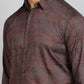 Brown Printed Slim Fit Casual Shirt | JadeBlue
