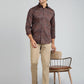 Brown Printed Slim Fit Casual Shirt | JadeBlue