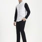 Grey & White Printed  Waistcoat | Greenfibre