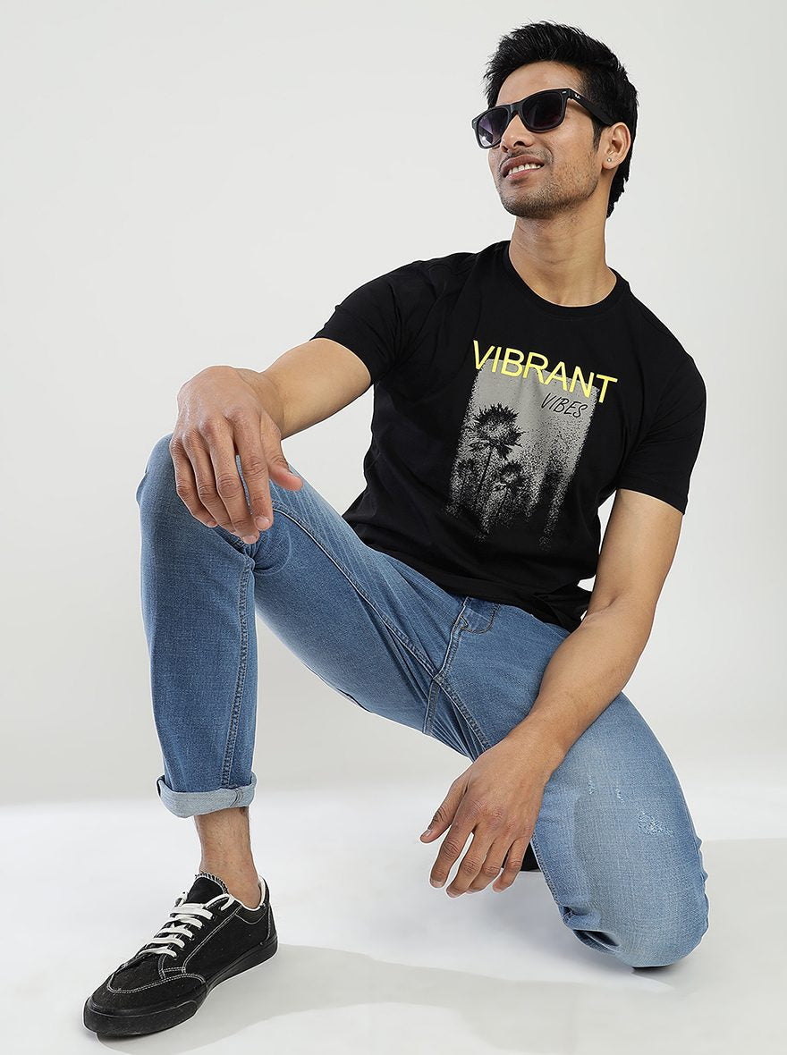 Blue Washed Straight Fit Jeans | Greenfibre